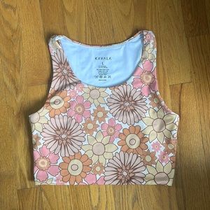 Kavala Collective Flower Power Coral Tawaiis Crop